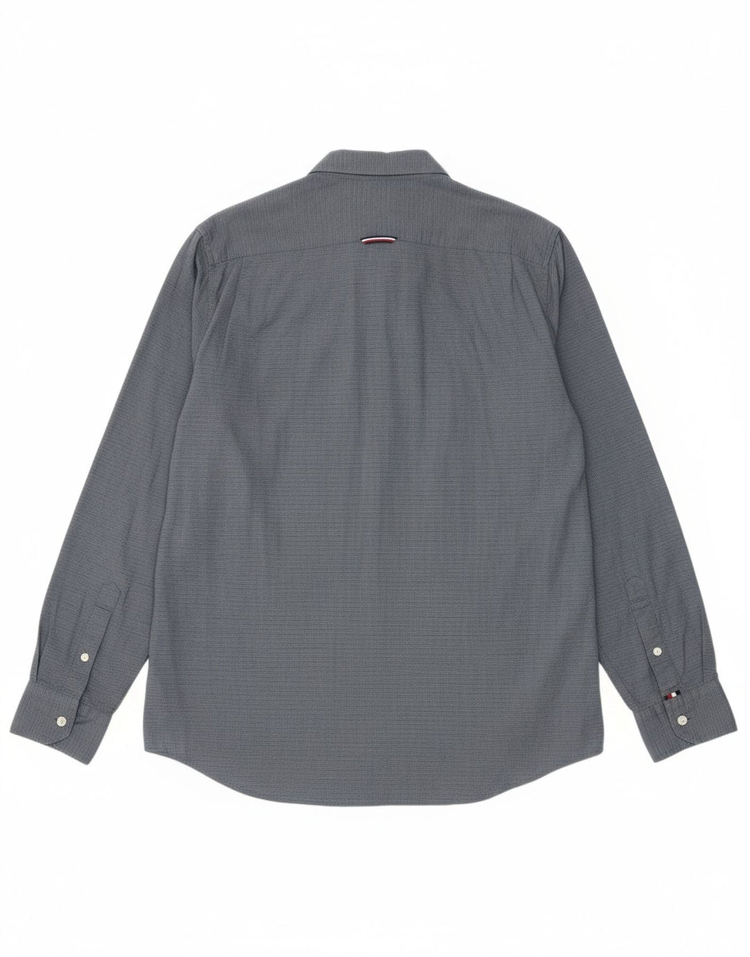 TOMMY HILFIGER Mens Regular Fit Shirt Large Navy Blue Houndstooth