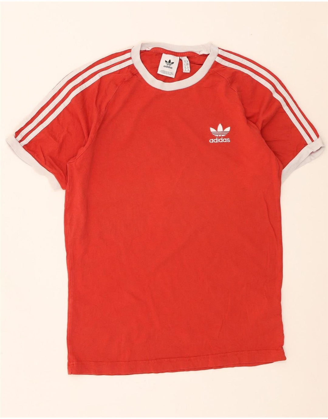 Adidas Męski T-shirt Top Średni Czerwony Bawełniany