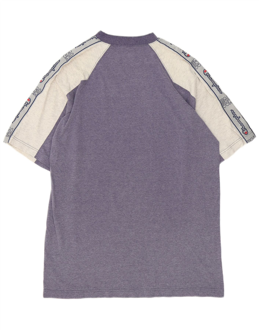 Męski T-shirt Champion z grafiką, duży, niebieski, z blokami kolorów