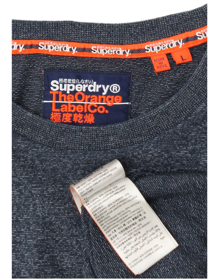 T-shirt męski Superdry, duży, bawełniany w granatowe plamki