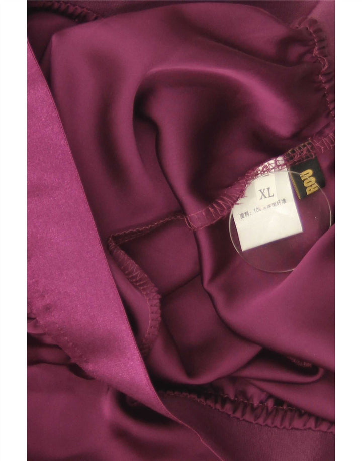 Vintage damski zestaw spódnic zapinanych na 2 guziki XL W28 fioletowy poliester