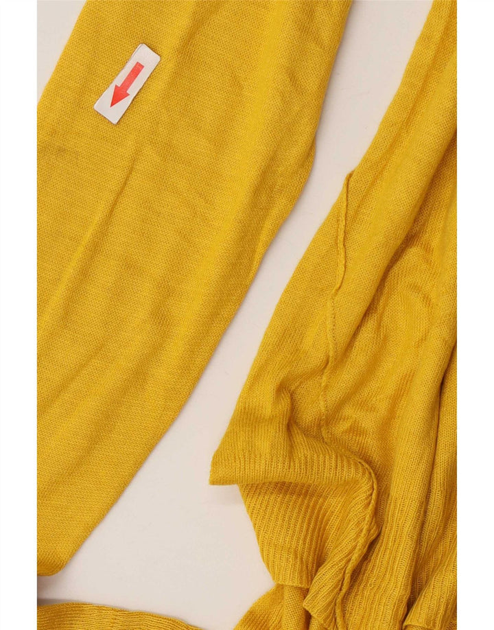 Damski sweter oversize z dekoltem w łódkę Zara UK 14, średni żółty
