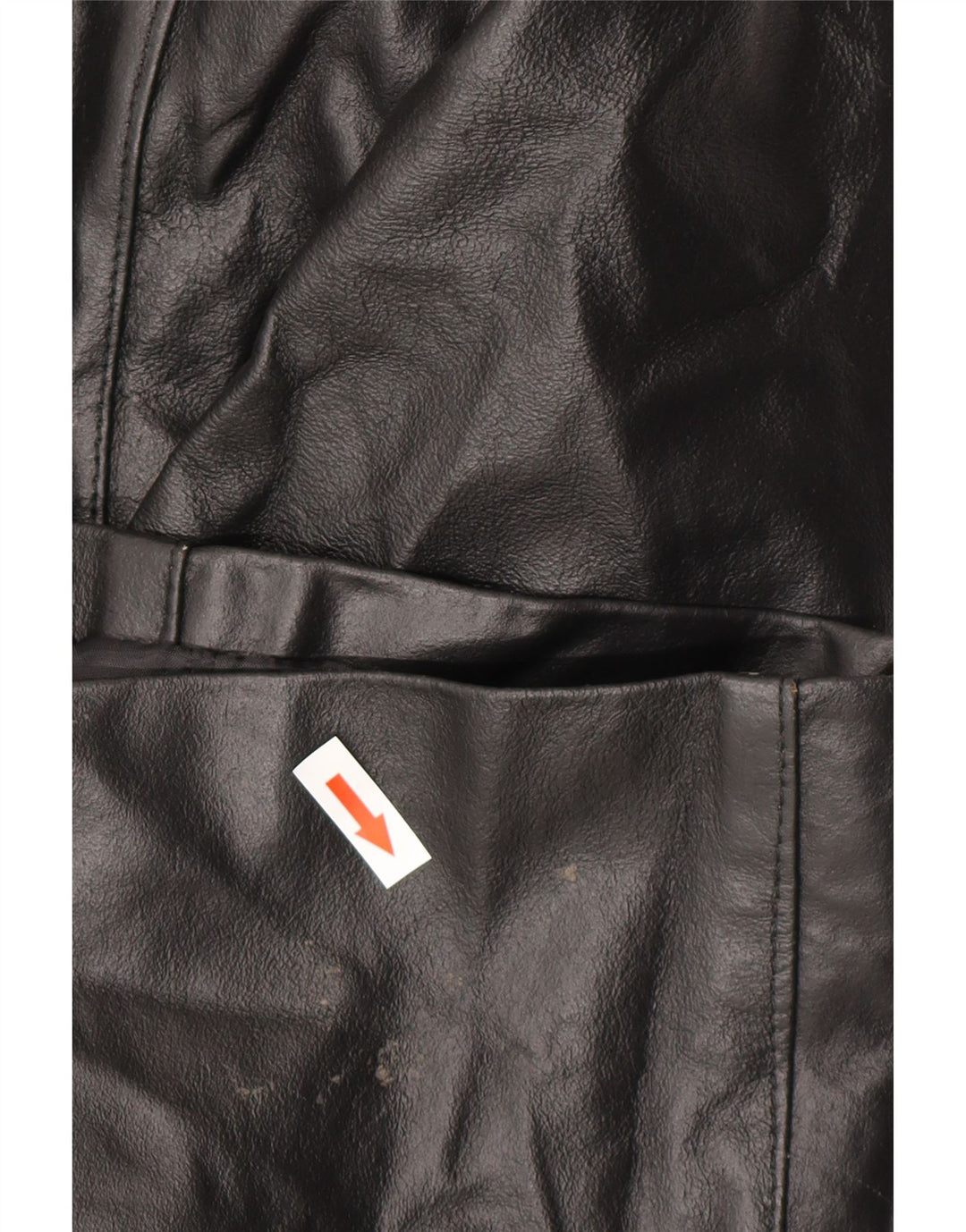 Damski płaszcz skórzany VINTAGE IT 48 XL Czarna skóra