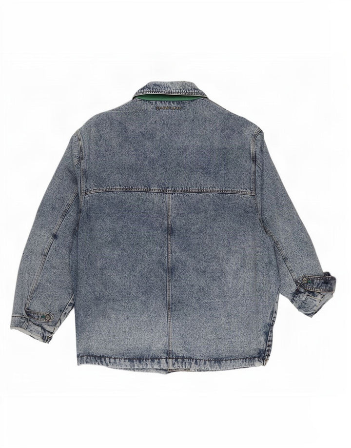 Vintage męski płaszcz dżinsowy IT 60/62 5XL niebieska bawełna