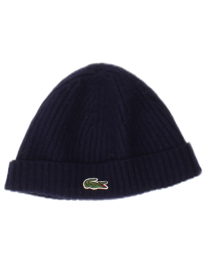 Czapka beanie męska Lacoste w jednym rozmiarze, granatowa, wełniana