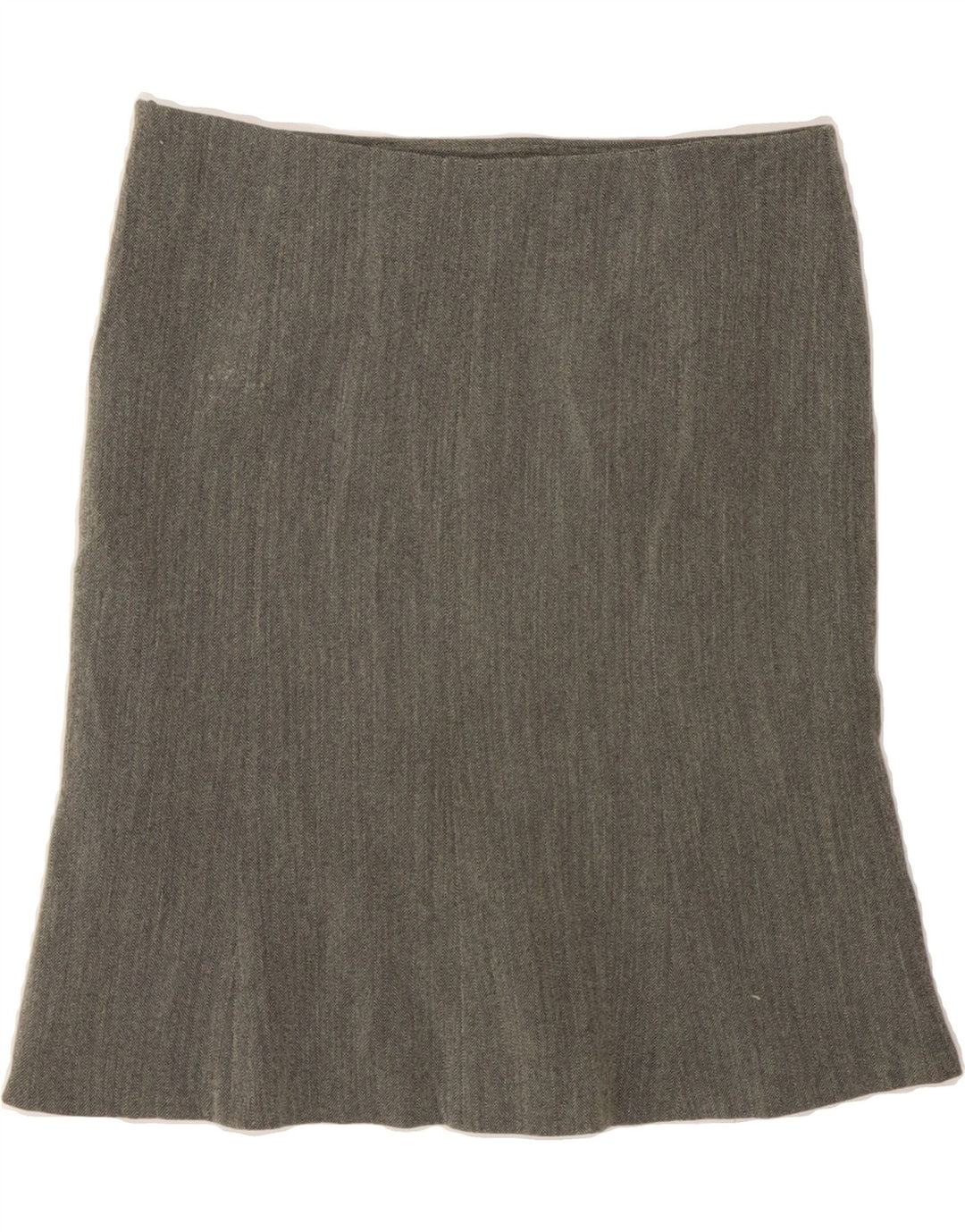 BENETTON Womens Straight Skirt IT 40 Small W30  Grey Herringbone Polyester Vintage Benetton and Second-Hand Benetton from Messina Hembry 
