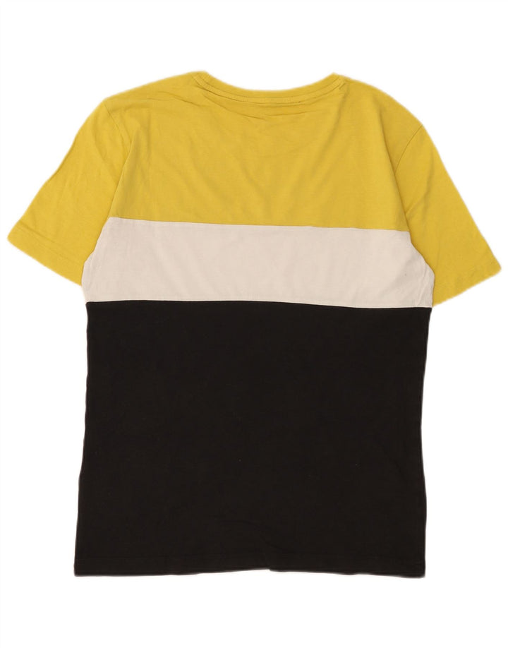 T-shirt męski Puma, mały, wielokolorowy, bawełniany z blokami kolorów