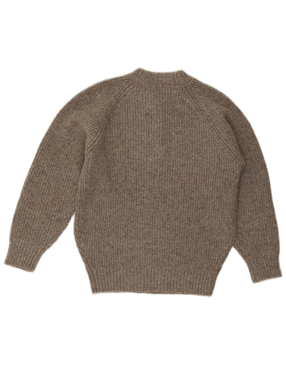 Męski sweter z okrągłym dekoltem w stylu vintage, średnio szary