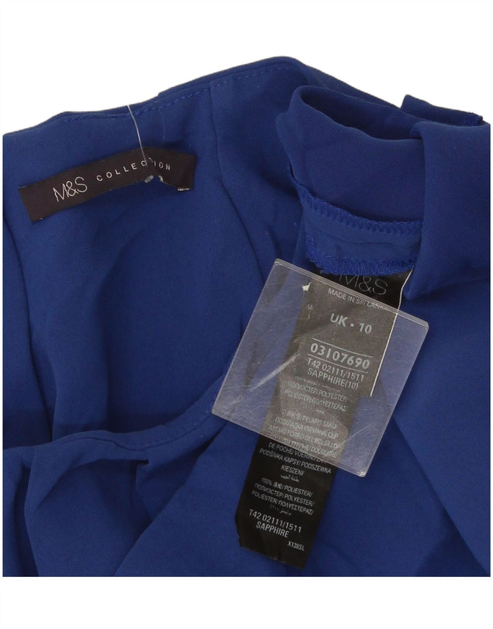 Marks & Spencer Damska sukienka typu shift UK 10, mała, niebieska, poliester
