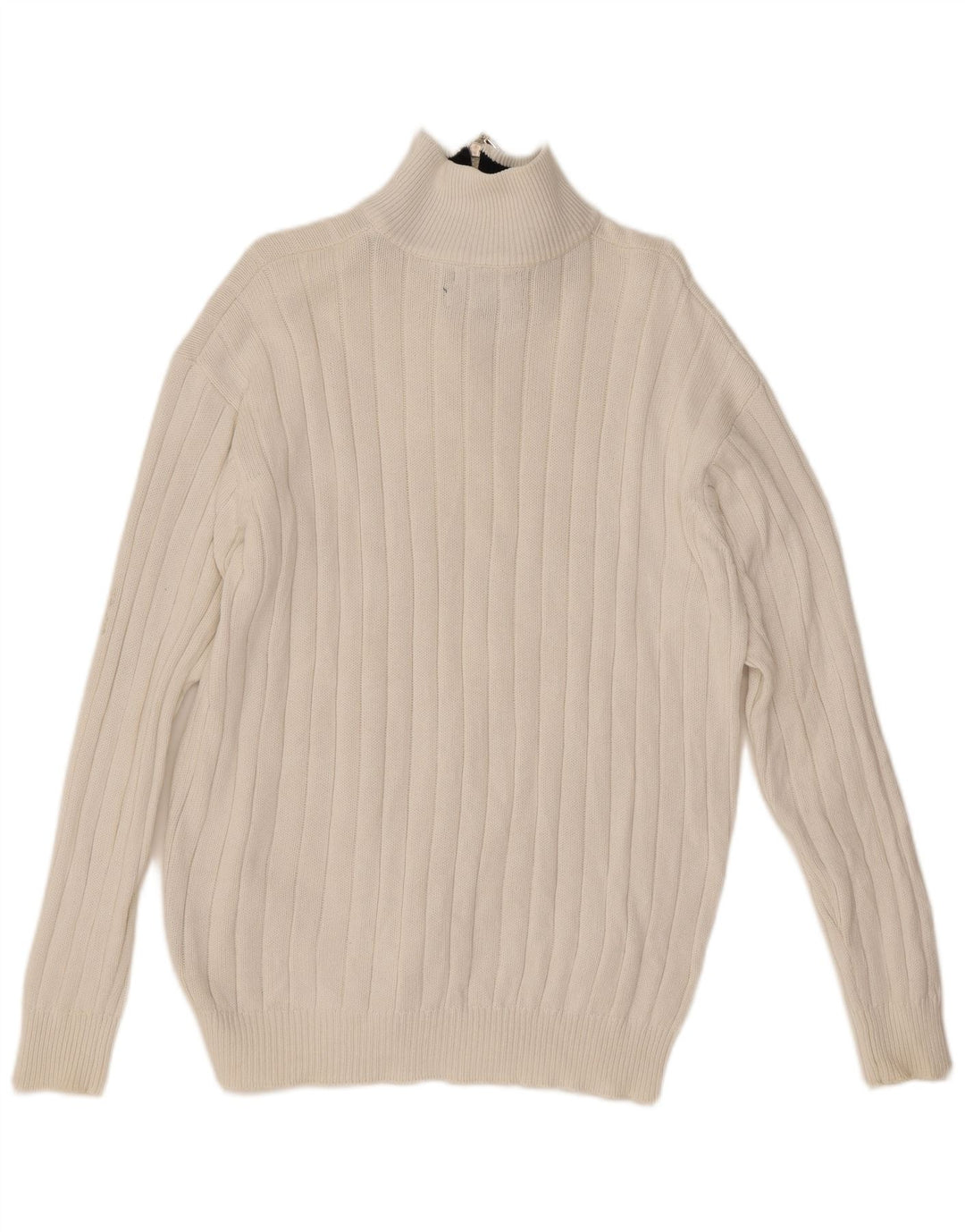 Męski sweter zapinany na zamek Tommy Hilfiger, duży, biały, bawełniany