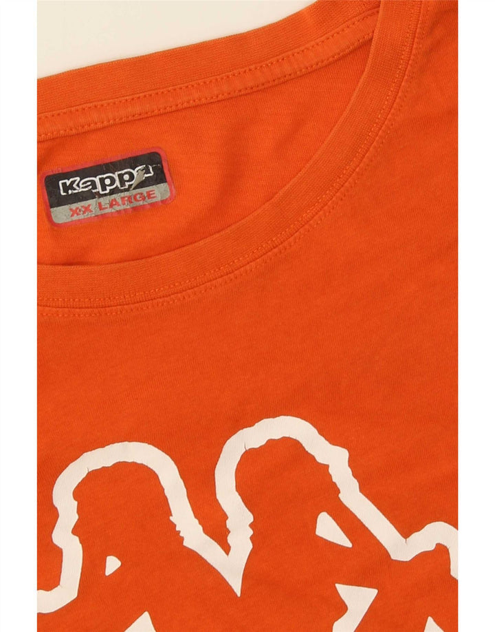 Męski T-shirt z grafiką Kappa Top 2XL Pomarańczowy