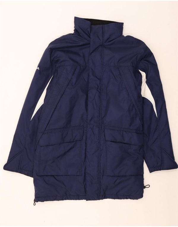 Męska kurtka wiatrówka z kapturem Diadora UK 42 XL Granatowy nylon z blokami kolorów