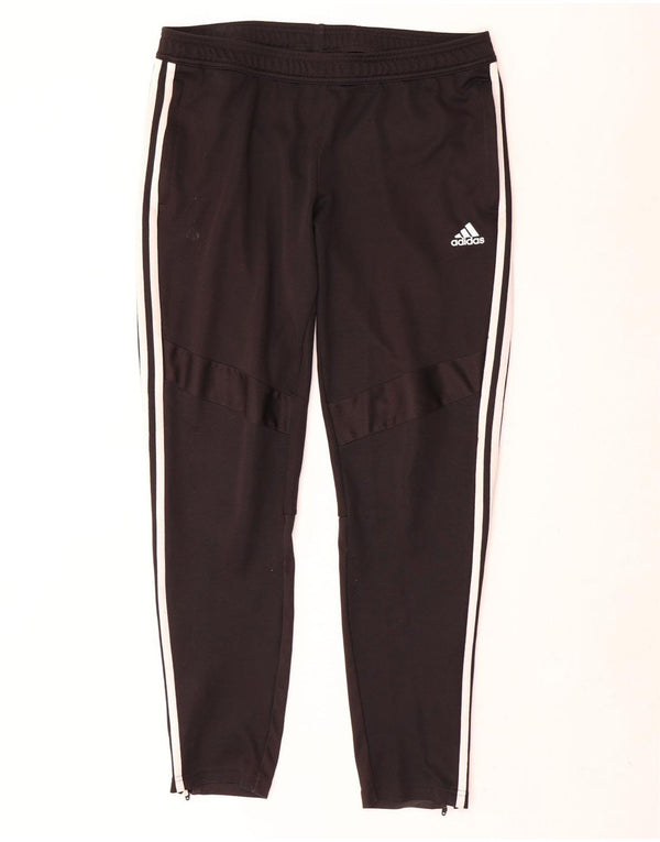 Damskie spodnie dresowe Adidas Climacool UK 16/18, duże, czarne, poliestrowe