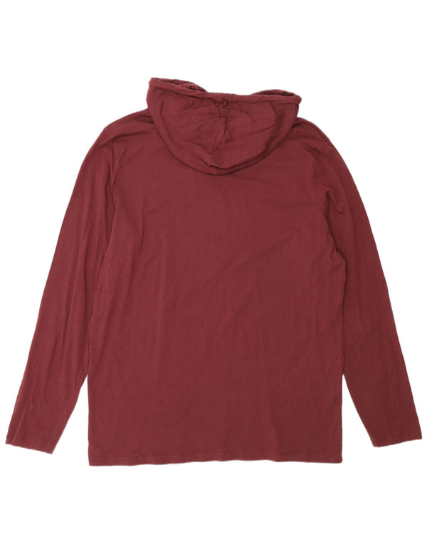 Męski top z kapturem i grafiką Jack & Jones, z długim rękawem, 2XL, bordowy