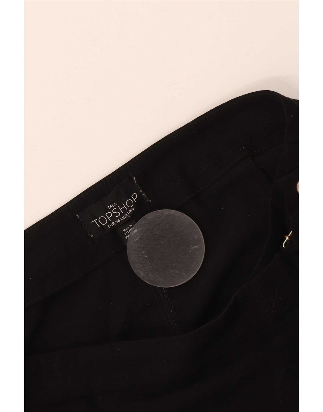 Damska spódnica kopertowa Topshop UK 8 Small W28 Czarny poliester