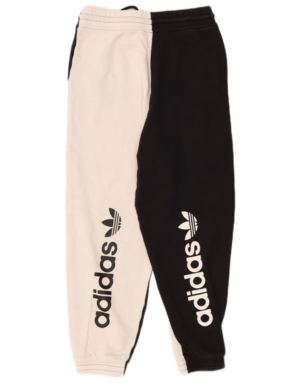 Damskie spodnie dresowe Adidas Joggers UK 12 Medium Black Colorblock