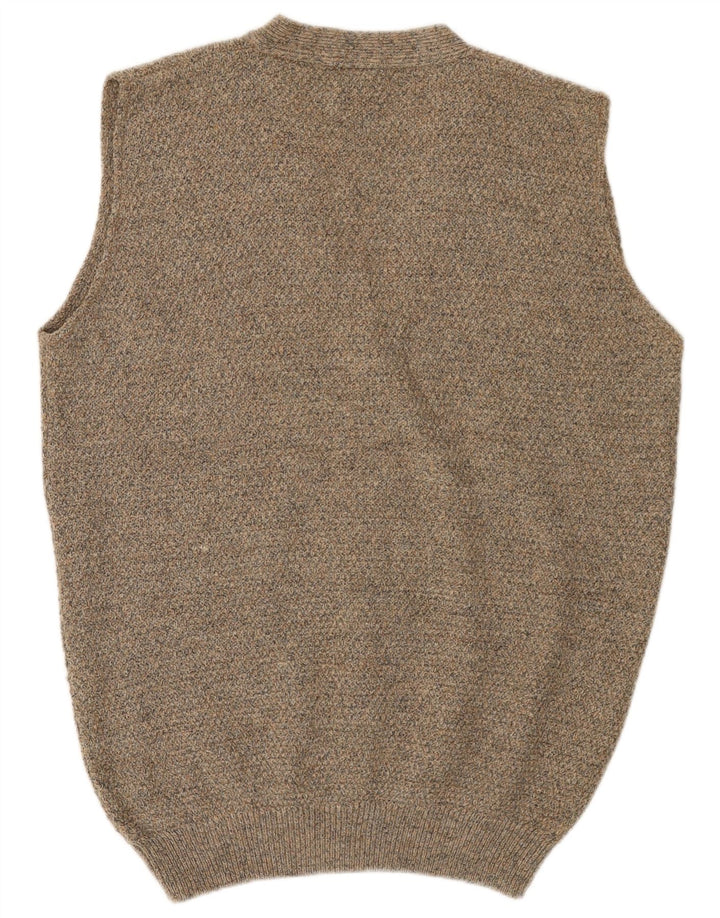 Męski sweter rozpinany bez rękawów C&A o luźnym kroju IT 46 Mały szary akryl