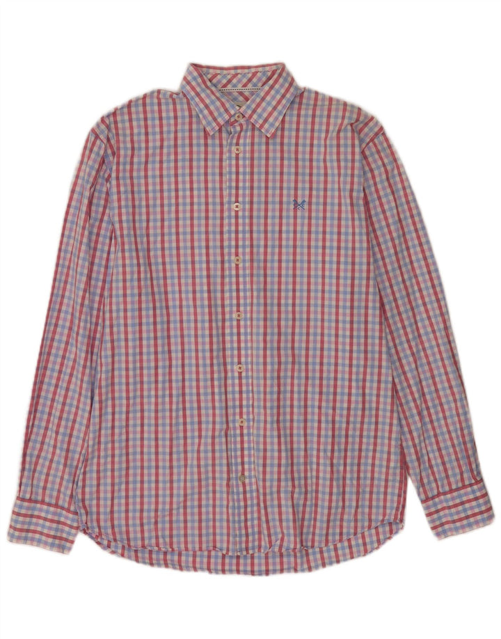 Crew Clothing Męska koszula o klasycznym kroju, średnia, wielokolorowa bawełniana kratka