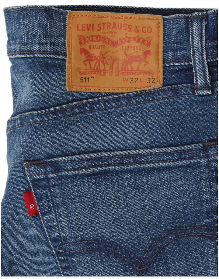 Damskie spodenki jeansowe LEVI'S 511 W32, duże, niebieskie, bawełniane
