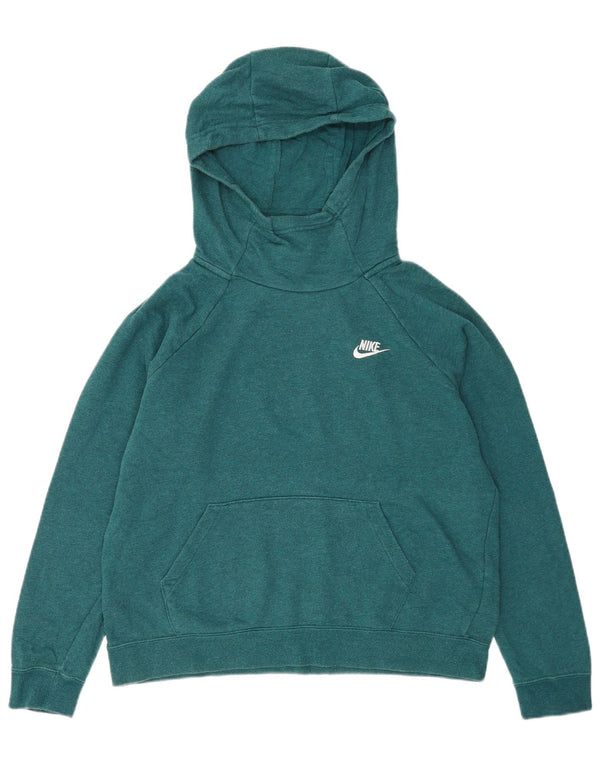 Damski sweter oversize z kapturem Nike UK 16, duży, zielony, bawełniany