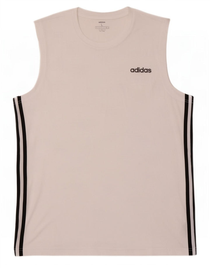 Adidas Męska kamizelka Climalite Top, duża, biała, z poliestru