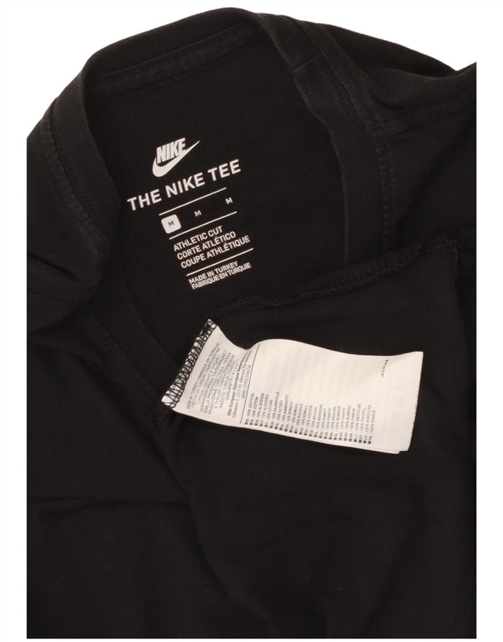 Męski T-shirt Nike o kroju sportowym, bawełniany, średni czarny