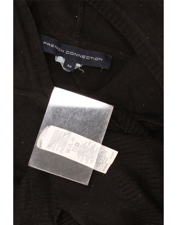 FRENCH CONNECTION Damski sweter z kapturem UK 12 Średni czarny akryl