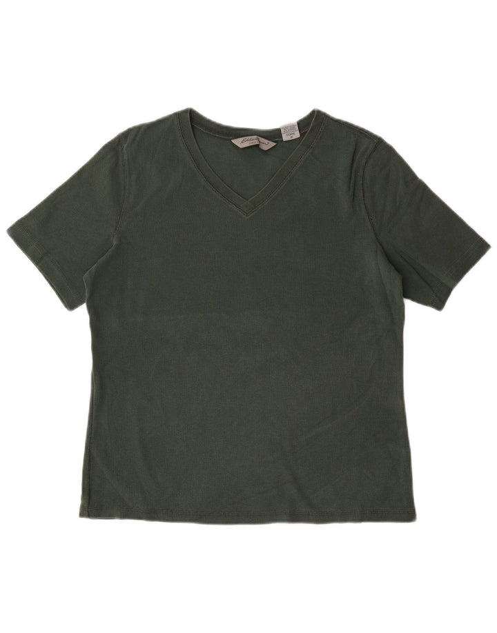 T-shirt damski EDDIE BAUER Top UK 14, średnia, zielona bawełna