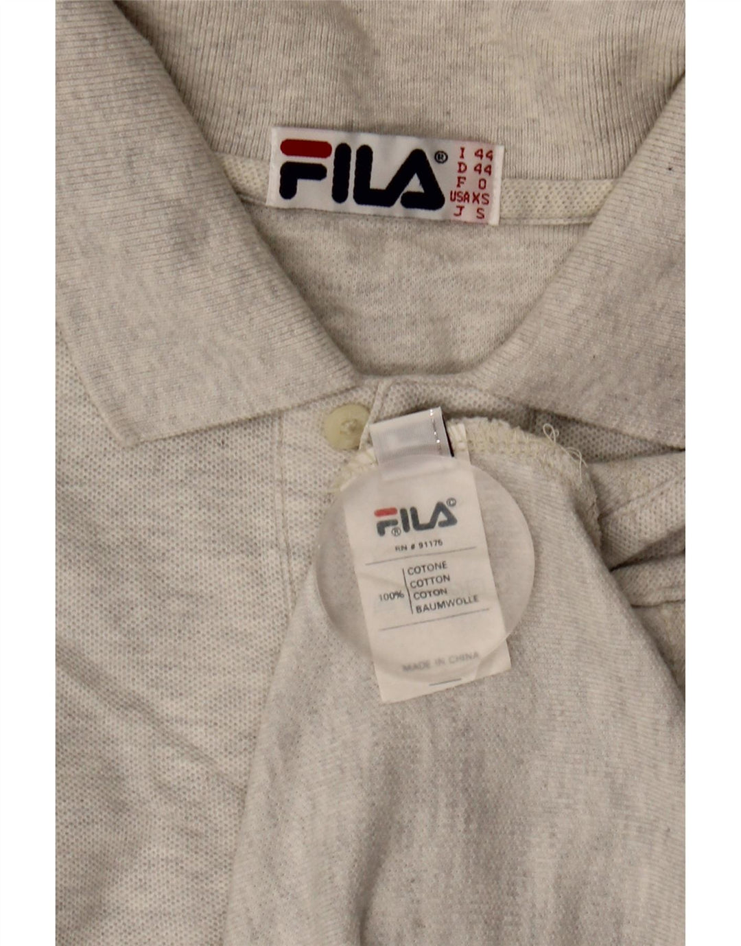 Męska koszulka polo Fila IT 44 XS, szara bawełna