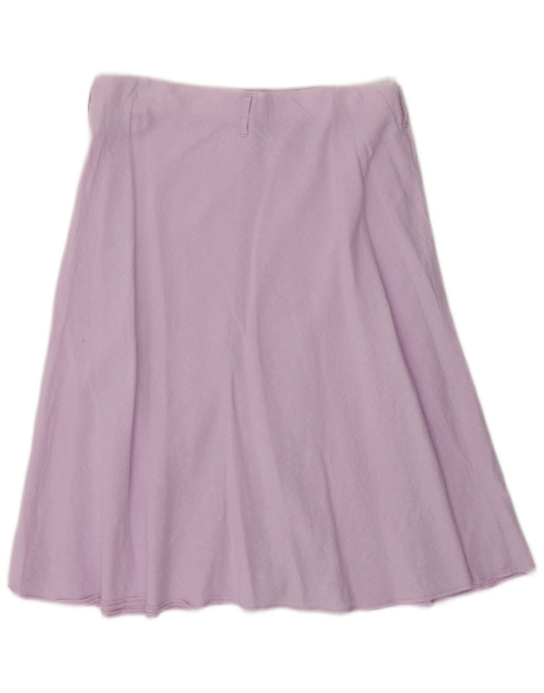 Marks & Spencer Damska spódnica w kształcie litery A UK 12 Medium W30 Fioletowa lniana