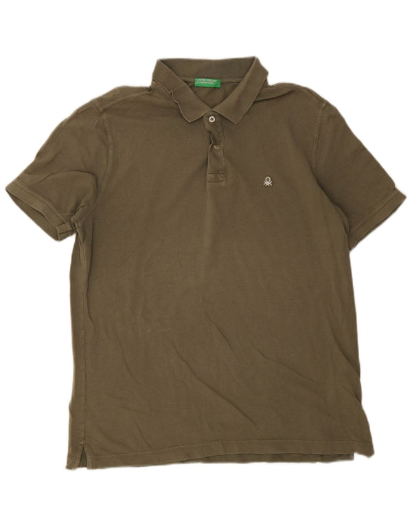 Męska koszulka polo Benetton XL, bawełniana khaki