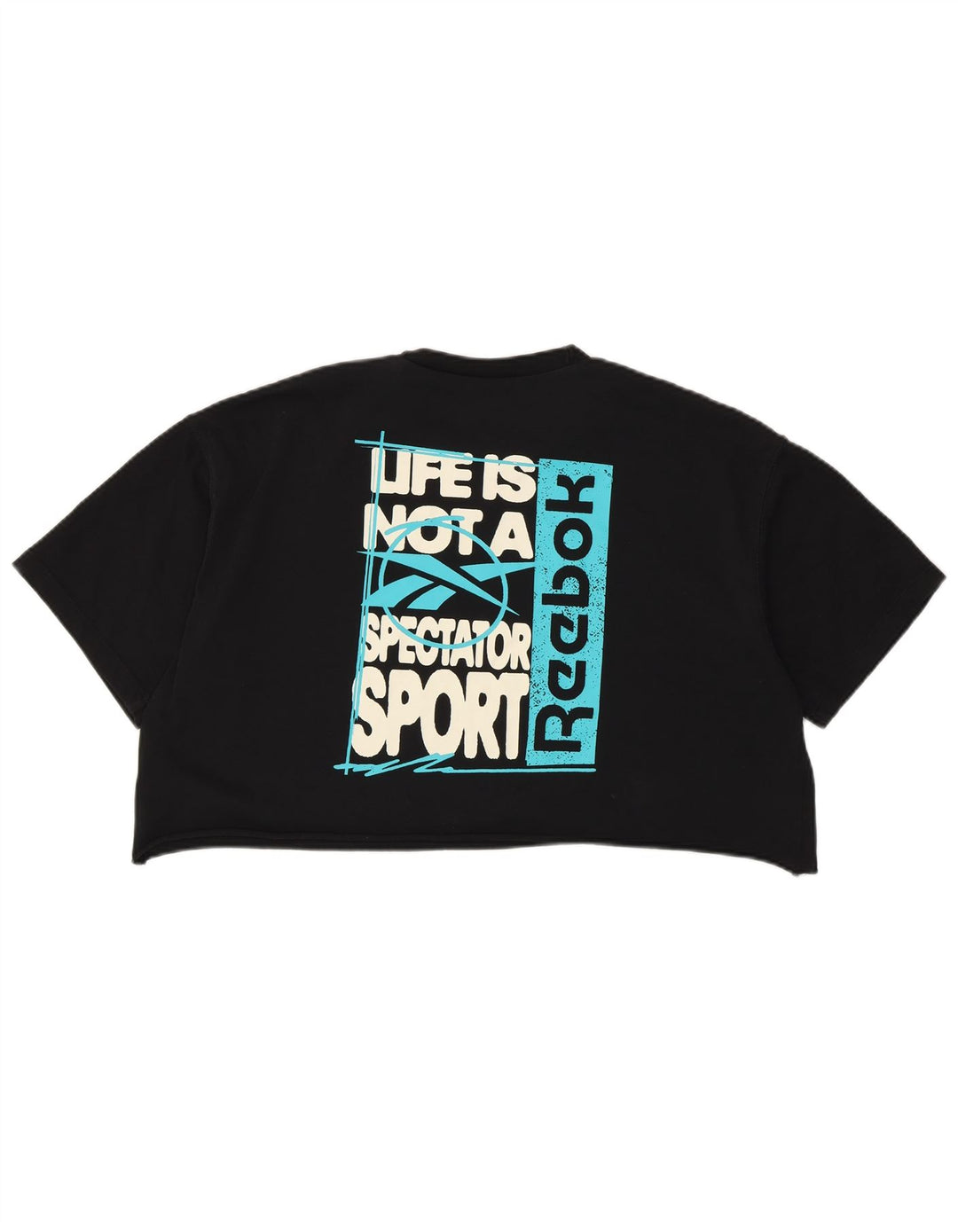 Damska koszulka oversize z grafiką REEBOK Top UK 12/14 Średnia czerń