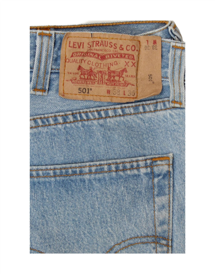 Męskie jeansy Levi's 501 Straight W38 L28 Niebieskie bawełniane