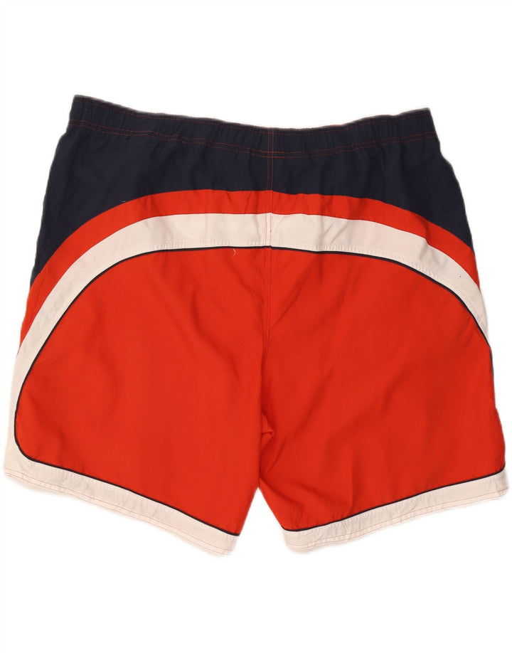 PIERRE CARDIN Mens Swimming Shorts 2XL Orange Colourblock Polyester Vintage Pierre Cardin and Second-Hand Pierre Cardin from Messina Hembry 
