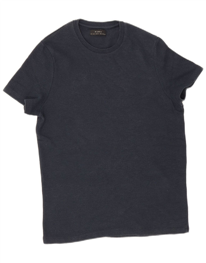 T-shirt męski Zara, mały, granatowy