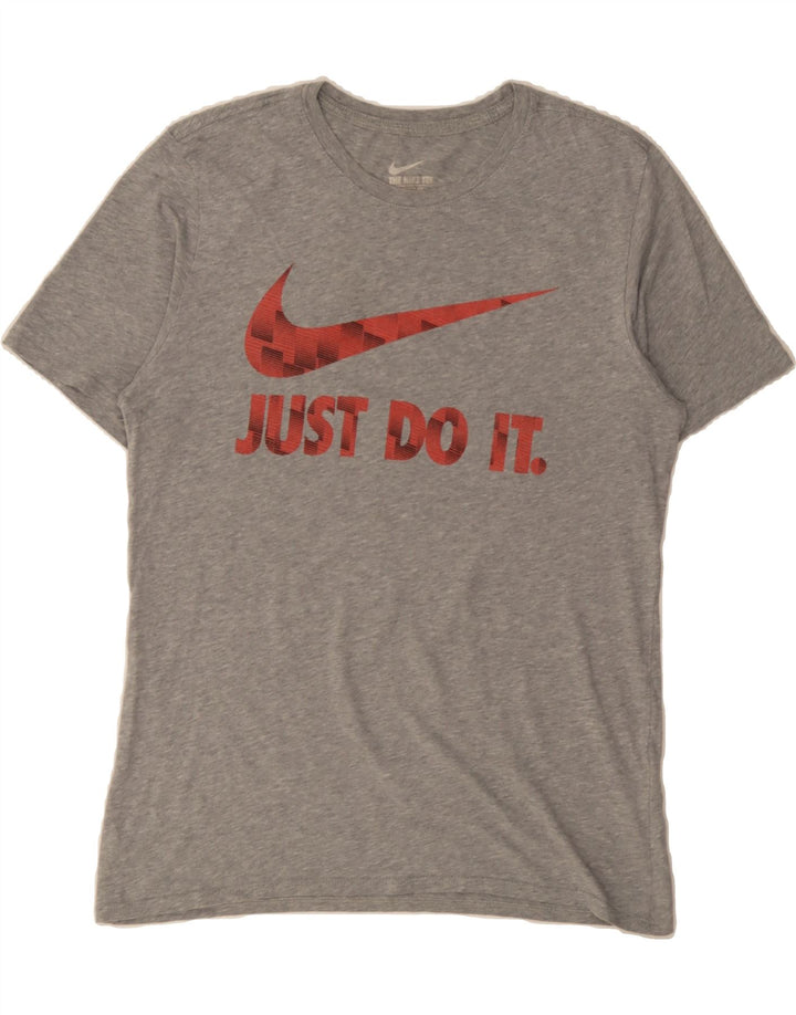 NIKE Mens Athletic Cut Graphic T-Shirt Top Medium Grey Cotton Vintage Nike and Second-Hand Nike from Messina Hembry 
