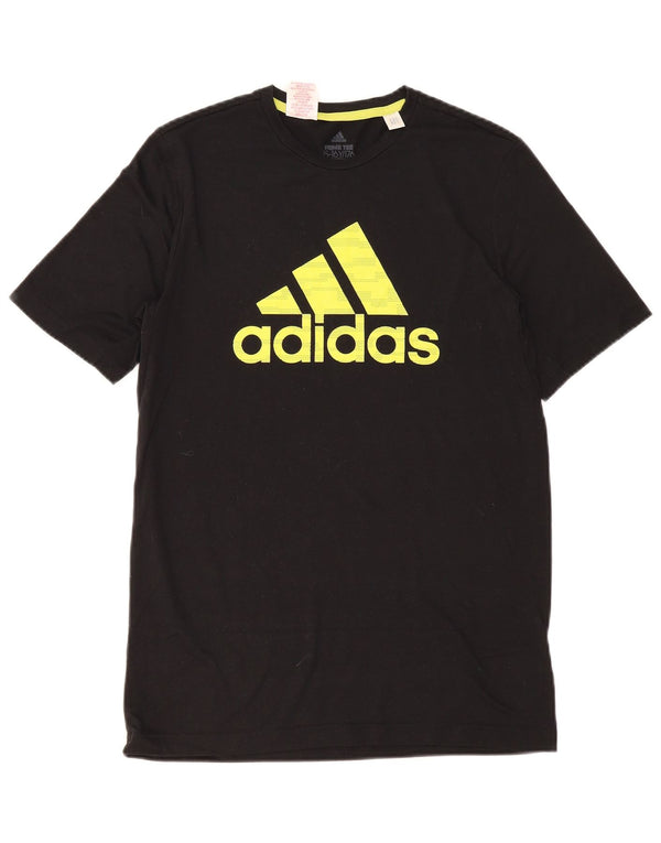 Chłopięca koszulka Adidas Aeroready Graphic Top 15-16 lat Czarny poliester