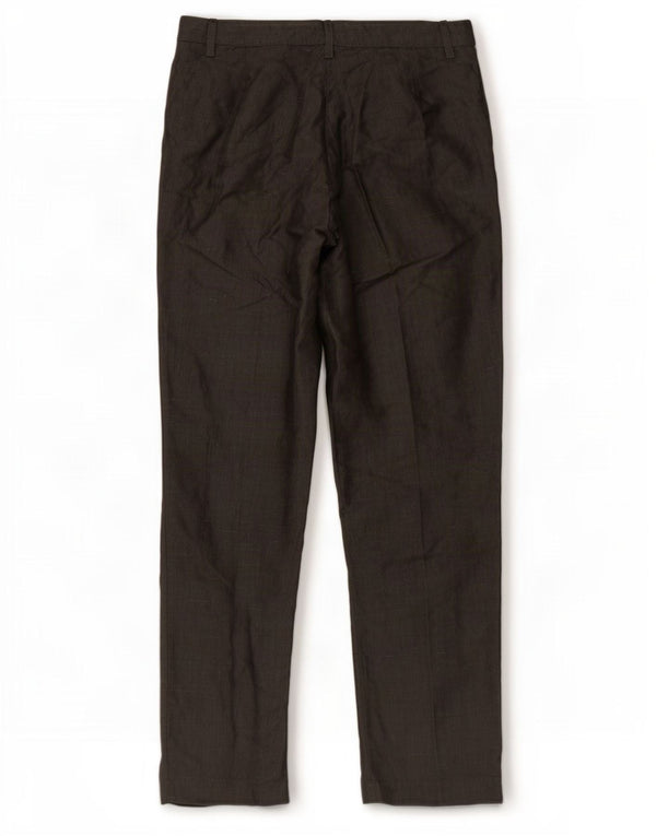 Damskie proste spodnie garniturowe Stefanel IT 40 Small W27 L28 Szare Ramie