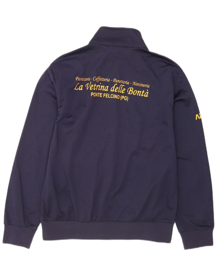 Męska kurtka dresowa ASICS z grafiką, duża, granatowa, z blokami kolorów