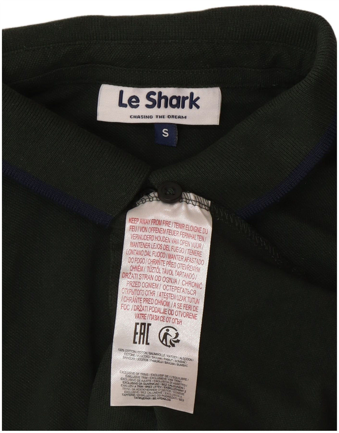Męska koszulka polo Le Shark, mała, zielona, bawełniana