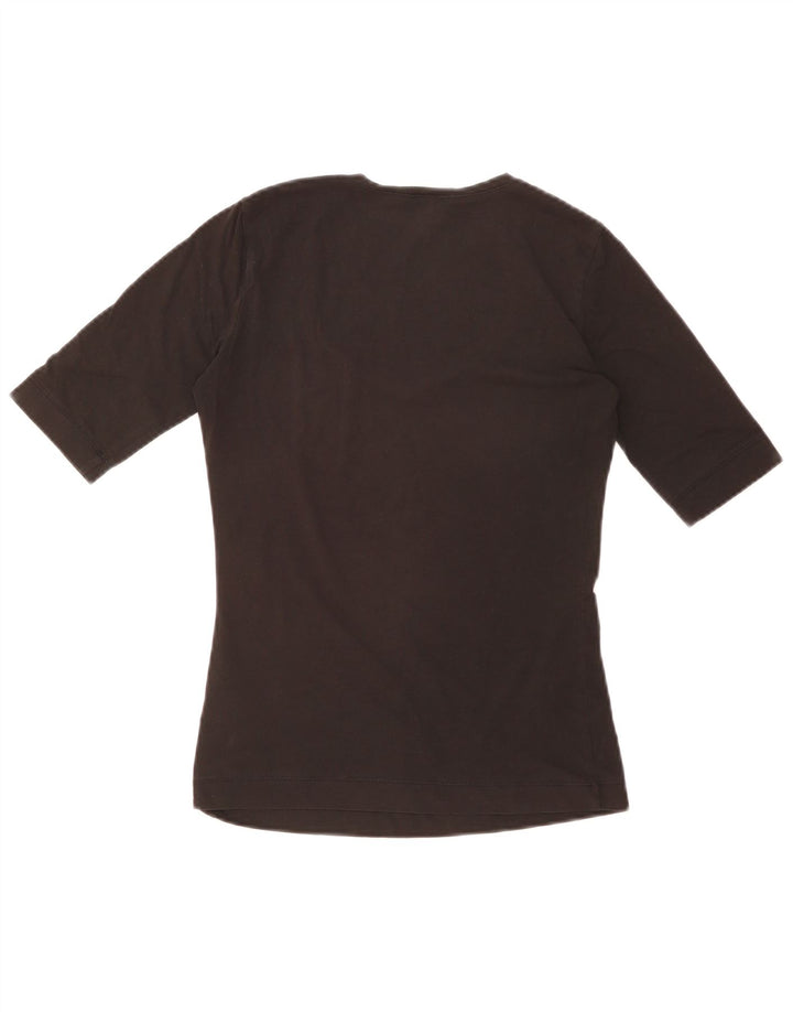 T-shirt damski Armani Top UK 10, mały, czarny, bawełniany