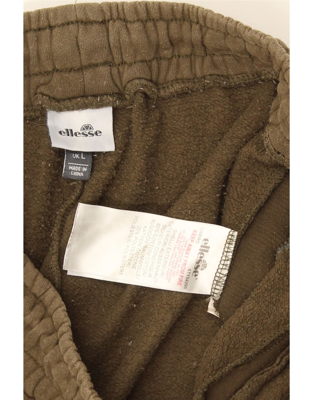 Męskie spodnie dresowe Ellesse Joggers, duże, bawełniane w kolorze khaki