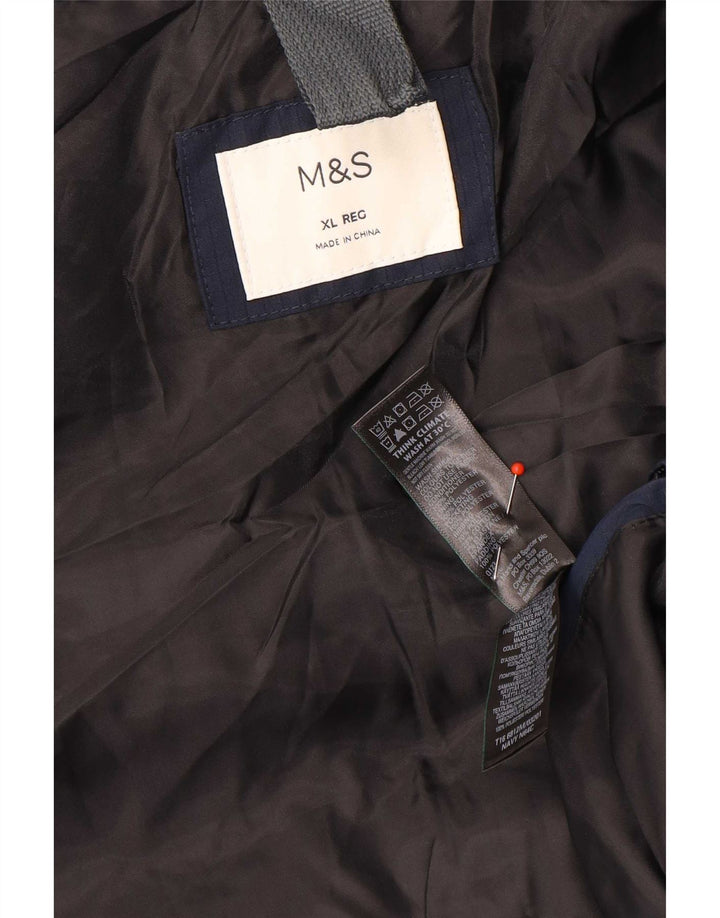 Marks & Spencer Męska ocieplana kurtka UK 42 XL, granatowa, poliester