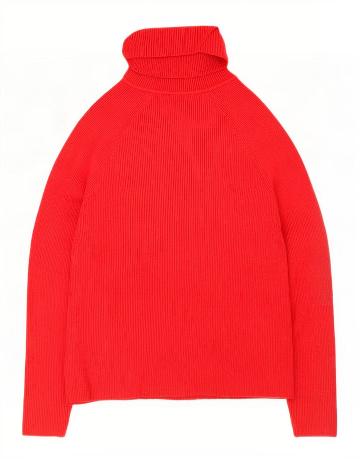 Marks & Spencer Damski sweter z golfem UK 10 Small Red Wiskoza