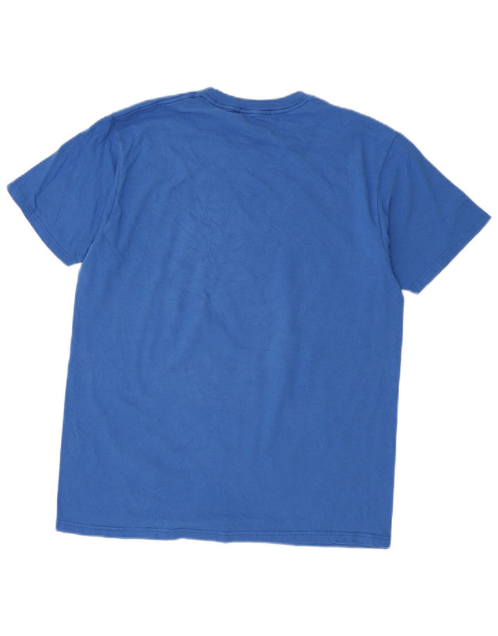 Męski T-shirt z grafiką Columbia, duży, niebieski, bawełniany