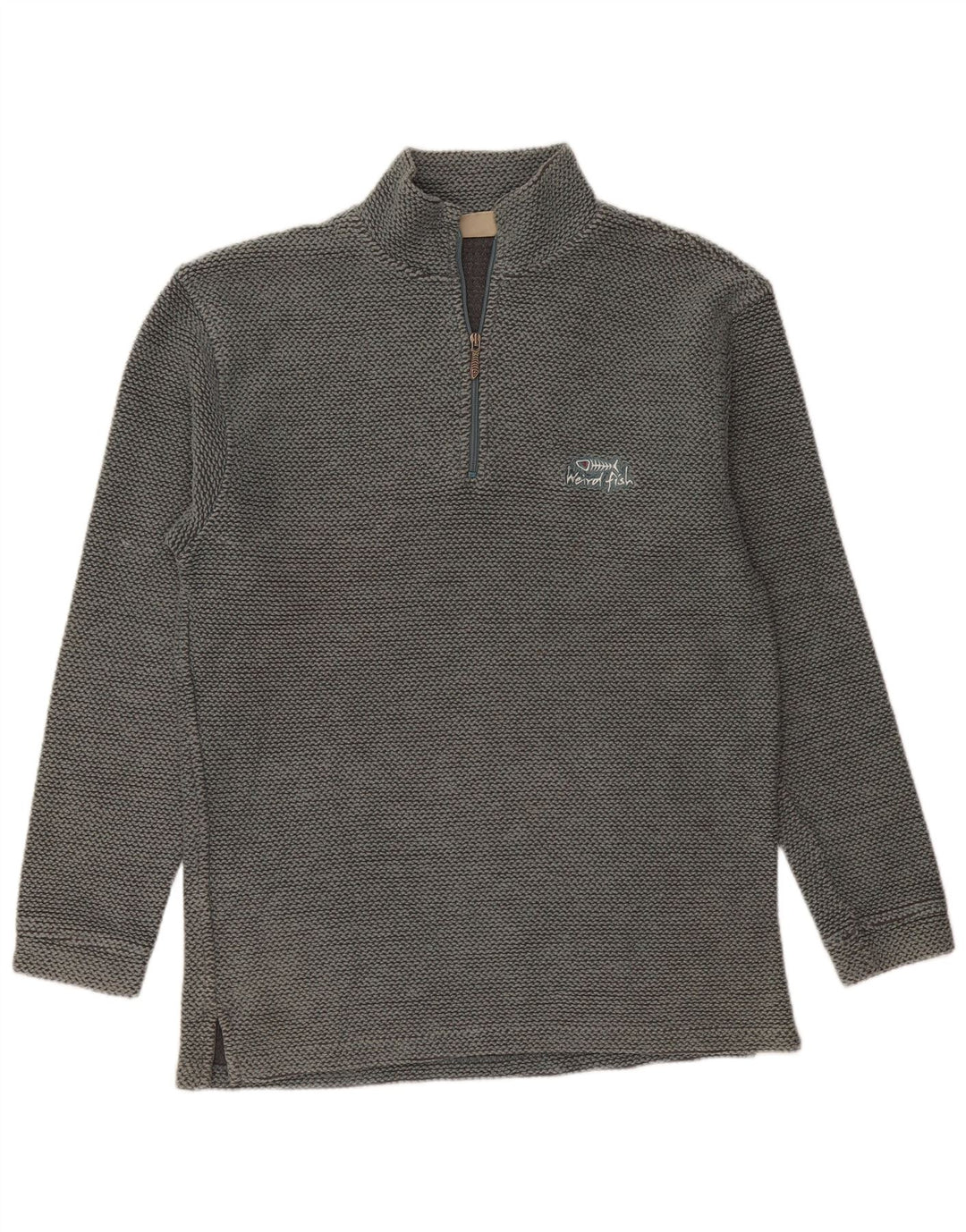 Męska bluza z zamkiem błyskawicznym Weird Fish, średnia, zielona bawełna