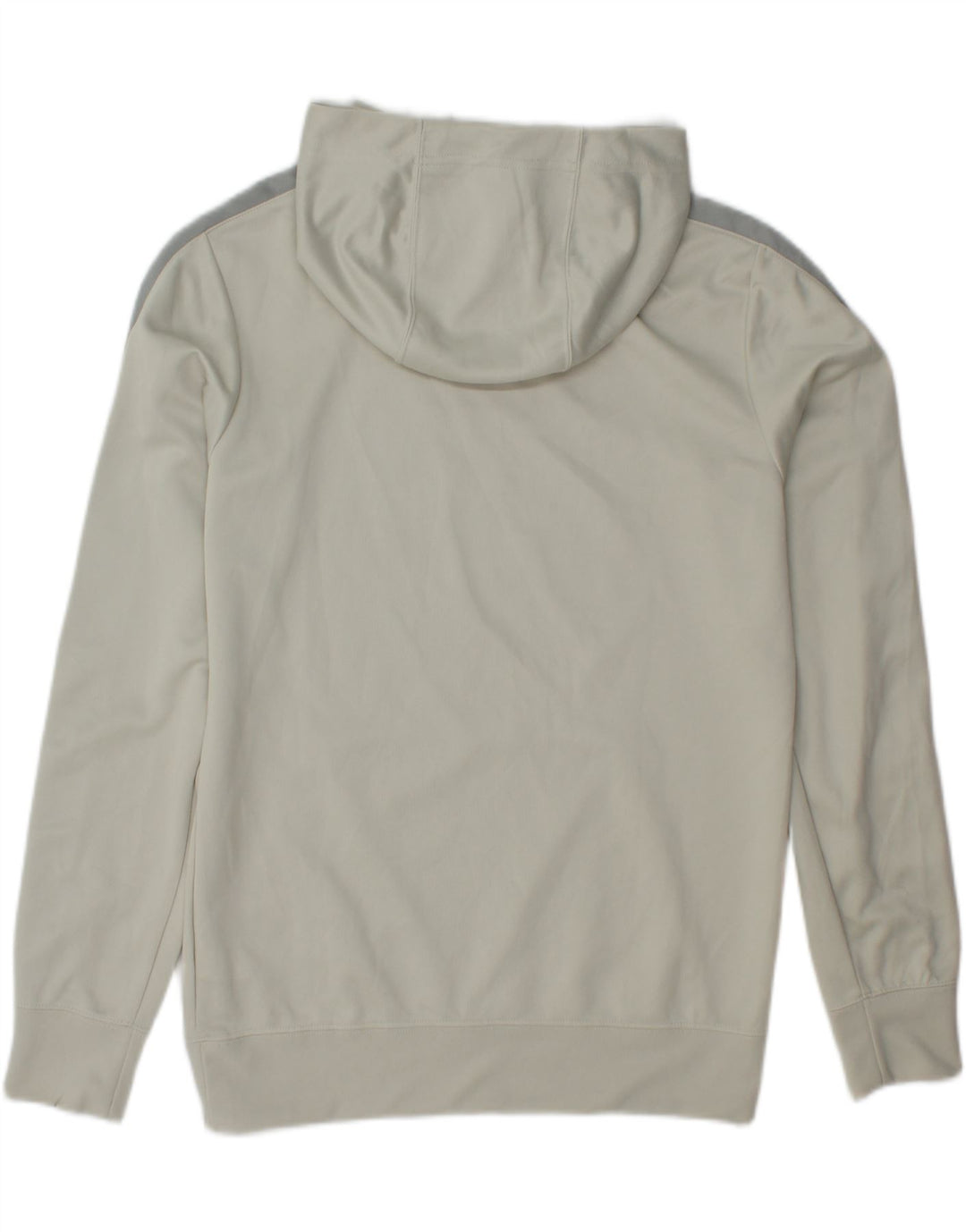 Męski sweter z kapturem NIKE z grafiką, mały, szary, z blokami kolorów, poliester