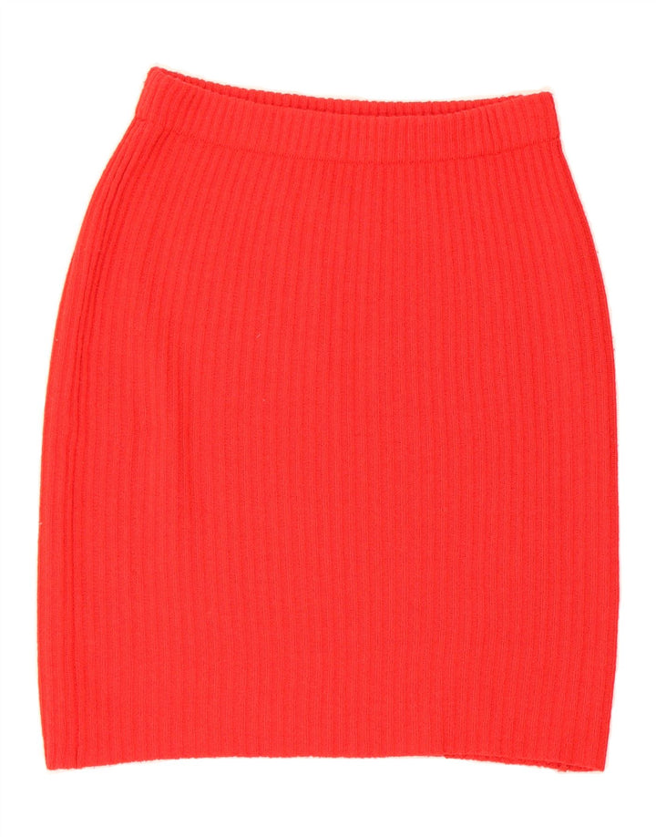 VINTAGE Womens Pencil Skirt Large W32 Red Polyacrylic Vintage Vintage and Second-Hand Vintage from Messina Hembry 