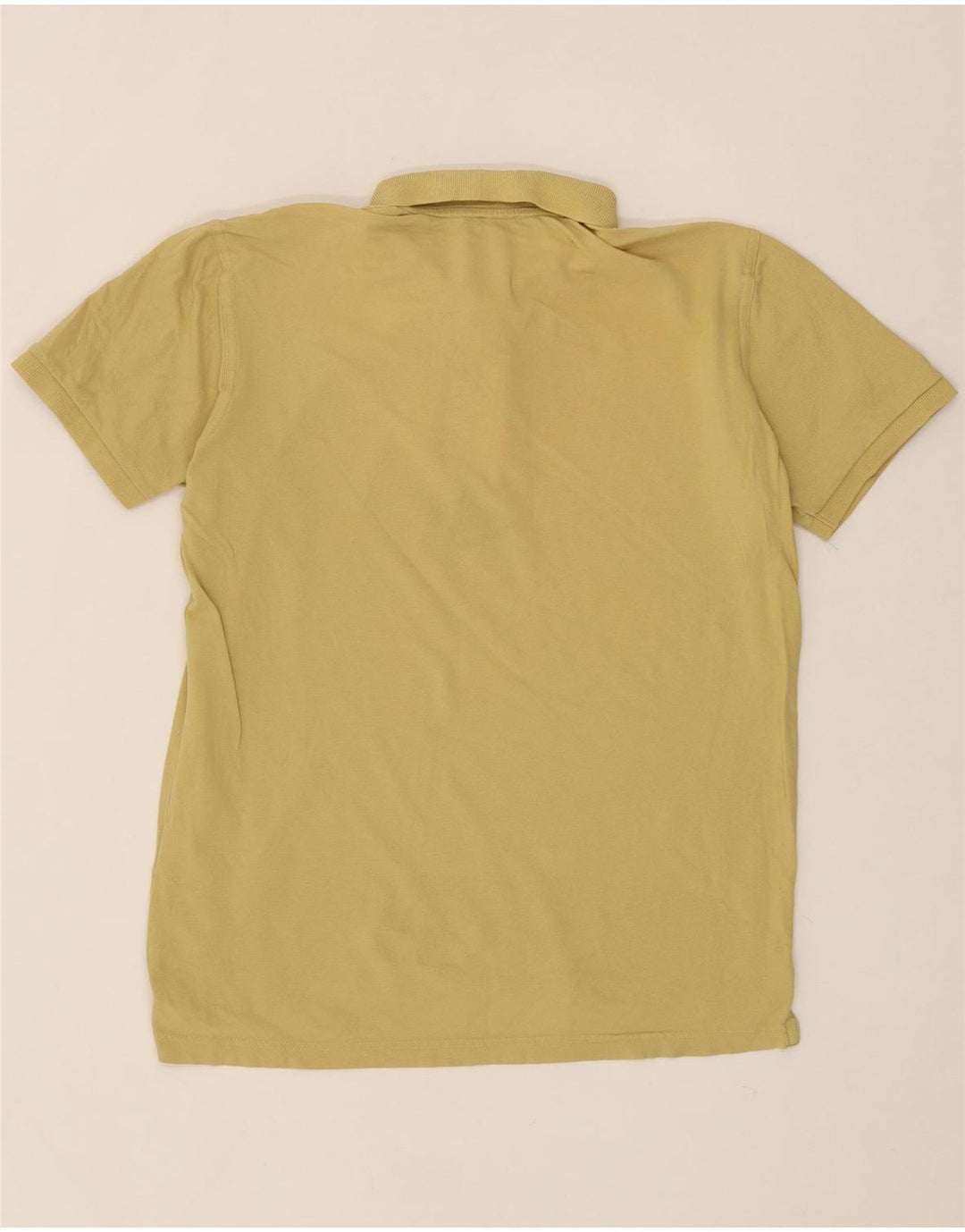 BENETTON Mens Polo Shirt Large Yellow Cotton Vintage Benetton and Second-Hand Benetton from Messina Hembry 