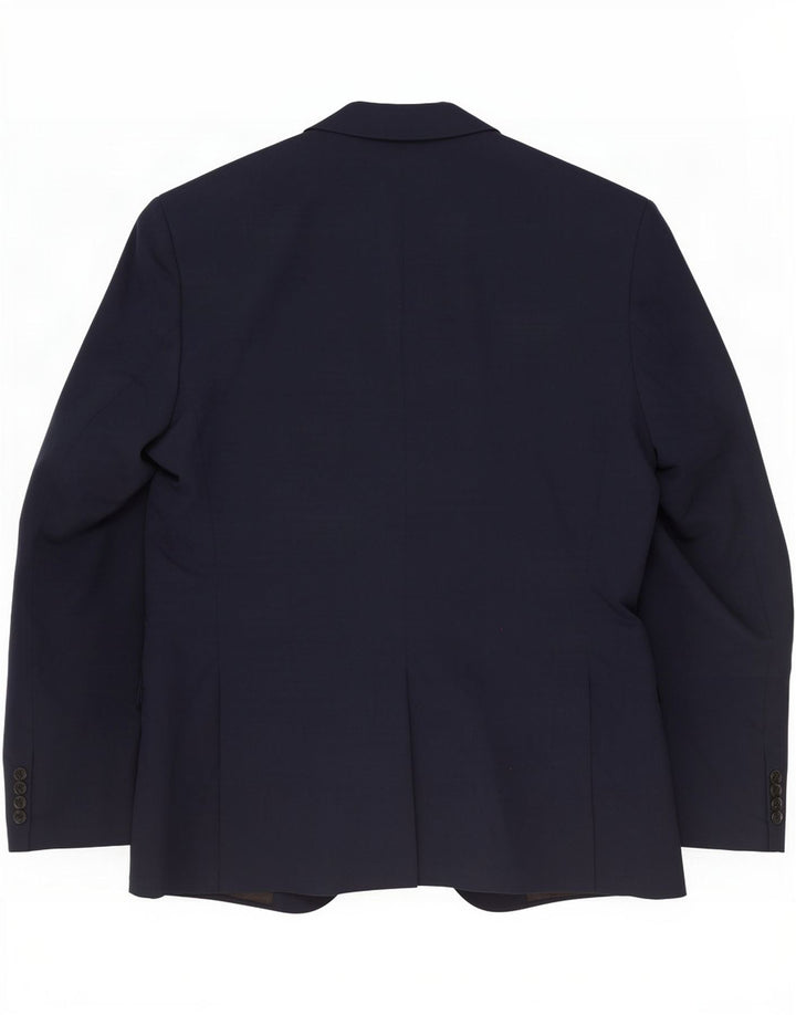 Męska marynarka Jack & Jones zapinana na 2 guziki EU 56 3XL Granatowy poliester